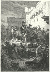Francis, hertig av Guise som övervakar byggandet av Metz försvar, 1552 av Alphonse Marie de after Neuville
