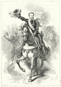Henrik IV av Frankrike i slaget vid Ivry, 1590 av Alphonse Marie de after Neuville