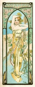 "Awakening of Morning", 1899 av Alphonse Mucha