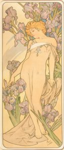 Dö Iris av Alphonse Mucha