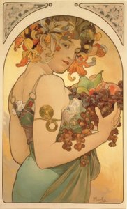 frukt av Alphonse Mucha