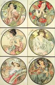 Juli / augusti / september / oktober / november / december av Alphonse Mucha