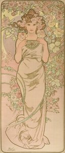 La Femme Animee en Fleur av Alphonse Mucha