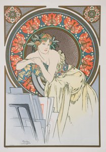 Kvinnan med vallmo, 1898. av Alphonse Mucha
