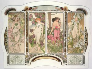 Blommor av Alphonse Mucha