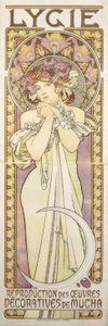 Lygie - Reproduktion av dekorativa verk av Mucha av Alphonse Mucha