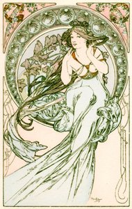 "Musik", 1900 av Alphonse Mucha