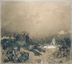 Efter slaget på berget Vítkov av Alphonse Mucha