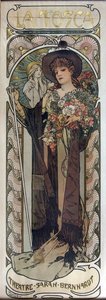 Affisch för pjäsen La Tosca av Victorien Sardou, 1899 av Alphonse Mucha