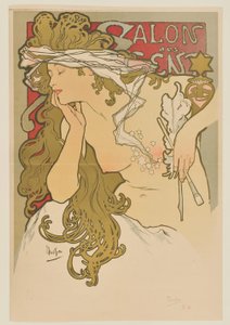 [Salon des Cent. Mars–april 1896 (provtryck före tryckning)] av Alphonse Mucha