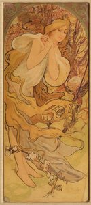 Spring från serien Les Saisons, ca. 1900. av Alphonse Mucha