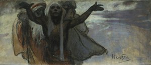 Studera för det slaviska epos av Alphonse Mucha