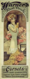Warner rostsäkra korsetter av Alphonse Mucha