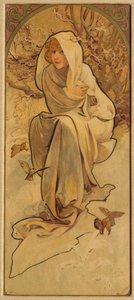 Winter från serien Les Saisons, ca. 1900. av Alphonse Mucha