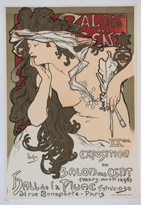 XX:e utställningen av Salon des Cent, 1896. av Alphonse Mucha