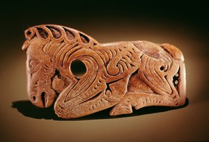 Hästplakett, Altai nomad, 500- 300-talet f.Kr. (ben)