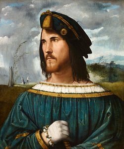 Porträtt av en gentleman känd som Cesare Borgia, mellan 1500 och 1524.