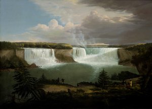 En allmän bild av Niagarafallen, 1820.