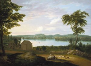 Utsikt över Springfield vid Connecticut River, 1819