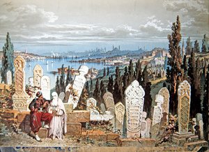 En kyrkogård i Konstantinopel av Amadeo Preziosi