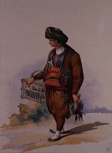 En anksäljare, ca 1855 av Amadeo Preziosi