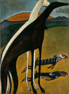 Greyhounds, ca 1911 (olja på duk)