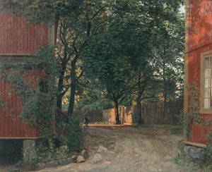Kvällstidningen anländer av Amaldus Nielsen
