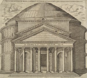 Det romerska Pantheum nu känt som Maria av Ambrogio Brambilla