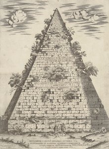 C. Cestii Epulons grav visades vid vägen och pyramiden och den fyrkantiga marmorn, den ädlaste och den äldsta av alla av Ambrogio Brambilla