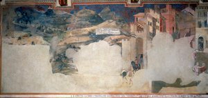 Allegory of Bad Government, detalj från Sala della Pace i Palazzo Pubblico, Siena av Ambrogio Lorenzetti