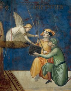 Allegory of Good Government, Commutative Justice or Commutative Punishment, detalj från Allegory and Effects of Good and Bad Government on Town and Country av Ambrogio Lorenzetti
