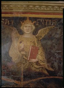 Allegory of Good Government, detalj av visdom, 1338-40 av Ambrogio Lorenzetti