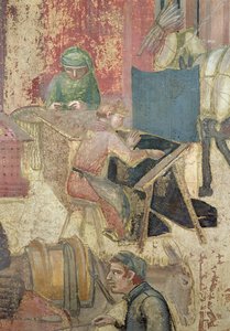 Effekter av gott styre i staden, detalj av vävare, 1338-40 av Ambrogio Lorenzetti