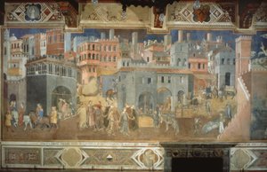 God förvaltning av Ambrogio Lorenzetti