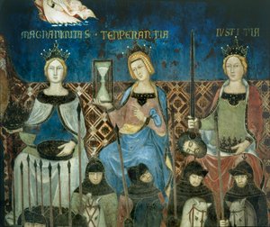 Allegorin om en god regering ... (muralmålning) av Ambrogio Lorenzetti