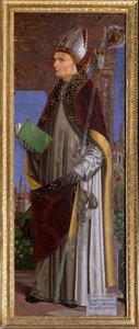 Saint Hugh of Grenoble (eller Hugh of Chateauneuf) (1053-1132), eveque av Grenoble Målning av Ambrogio da Fossano dit il Bergognone (1481-1522) Cathedrale Saint Just, Susa, Turin
