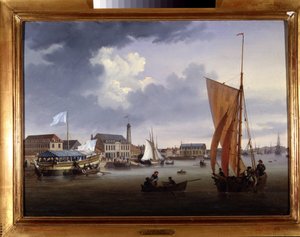 The Port of Lorient - målning av Louis Garneray, cirka 1820, Olja på duk, H. 0,330; L. 0,460. CCIP Coll.