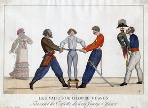 Toalett av en ung rysk officer - Garneray, Ambroise Louis (1783-1857) - ca. 1815 - Etsning, akvarell - 24x32,6 - Privat samling av Ambroise Louis Garneray