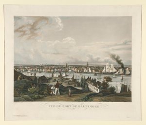 Utsikt över hamnen i Baltimore av Ambroise Louis Garneray