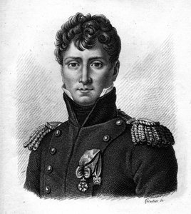 Auguste de Colbert (1777-1809), fransk general i "Porträtt av franska generaler". Graverad av Ambroise Tardieu 1818. Stella Collection