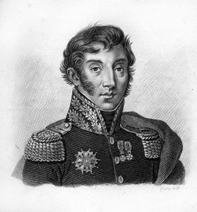 Greve Jean Maximilien Lamarque (1770-1832), fransk general och politiker i "Porträtt av de franska generalerna efter fransmännens segrar och erövringar". Graverad av Ambroise Tardieu 1818. Stella Collection.