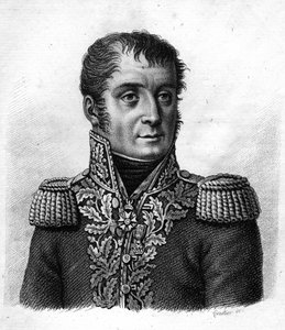 General Mouton - Duvernet (Régis Barthélemy, Baron Mouton-Duvernet) fransk general (1769 till 1816). i "Porträtt av franska generaler efter fransmännens segrar och erövringar"". Graverad av Ambroise Tardieu 1818. Stella Collection. av Ambroise Tardieu