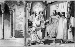 År 1327, Karl IV the Bel (1294-1328) erigue Bourbons herrskap till förmån för ljumsken son till Robert de Clermont och sonson till Saint-Louis, Louis I av Ambroise Tardieu