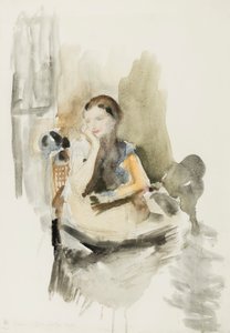 Helen, 1917 (penna, pensel & wc på papper)