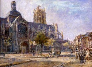 St Jacques, Dieppe (olja på duk)