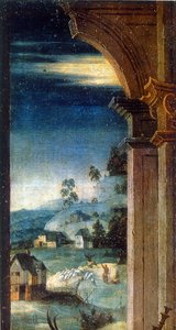 Födelsekyrkan (olja på trä) 1550 av Ambrosius Benson