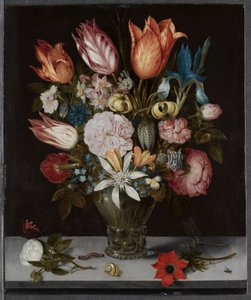 Blommor i ett glas, 1606.