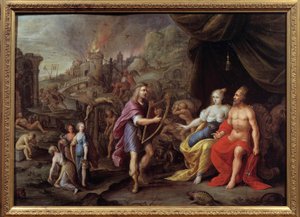 Orphees representation i underjorden Orphee, med sin lyra, ber om tillåtelse från Zeus att ansluta sig till Eurydike i underjorden. Målning av Ambrosius Francken (1544-1618) 1600-talets Nimes, Museum of Fine Arts.