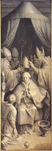 Välsignelsen från Saint Eligius (olja på panel)