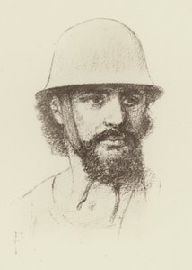 Bronzealderhjelm (litho) sved